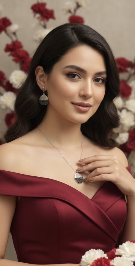 طقم فضة اصلي دائري