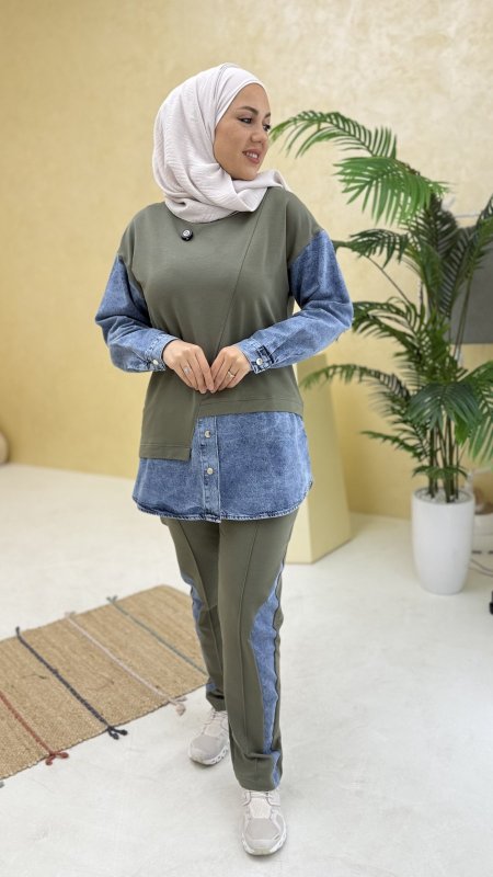 طقم جينز و قطن