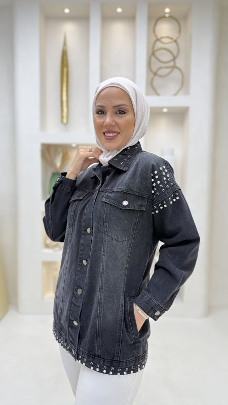 جكيت جينز خرز