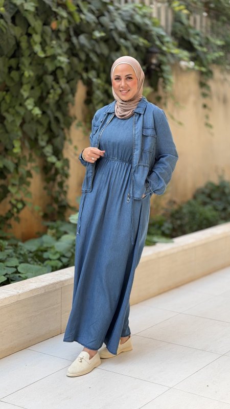 فستان عامل حاله جينز🦋